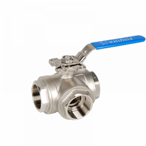 Manual Stainless Steel T Port Flanged 3 Way Ball Valve